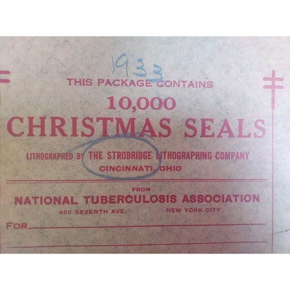 NIP 10,000 National Tuberculosis Assoc Christmas Seals In Original Mailer - Picture 4 of 6